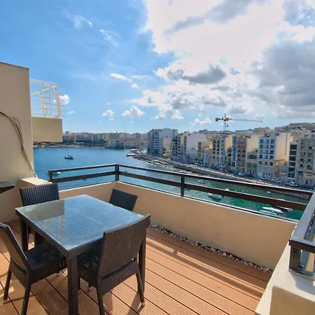 Stunning St Julians Seaview Duplex On Spinola Bay Saint Julian's