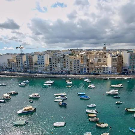Apartmán Stunning St Julians Seaview Duplex On Spinola Bay